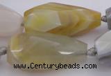 CTR212 15.5 inches 15*25mm - 16*40mm faceted teardrop Botswana agate beads