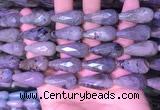 CTR309 15.5 inches 10*25mm faceted teardrop labradorite beads