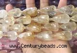 CTR351 15.5 inches 15*25mm faceted teardrop citrine beads