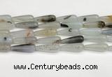 CTR411 15.5 inches 10*30mm teardrop agate beads wholesale