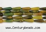 CTR416 15.5 inches 10*30mm teardrop agate beads wholesale