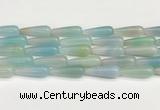 CTR424 15.5 inches 10*30mm teardrop agate beads wholesale