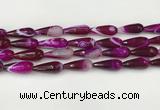 CTR441 15.5 inches 8*20mm faceted teardrop agate beads wholesale