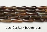 CTR452 15.5 inches 10*30mm faceted teardrop agate beads wholesale