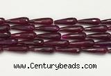 CTR453 15.5 inches 10*30mm faceted teardrop agate beads wholesale