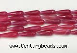 CTR455 15.5 inches 10*30mm faceted teardrop agate beads wholesale