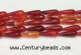 CTR457 15.5 inches 10*30mm faceted teardrop agate beads wholesale