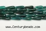 CTR462 15.5 inches 10*30mm faceted teardrop agate beads wholesale