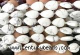 CTR521 15 inches 13*18mm flat teardrop white howlite turquoise beads