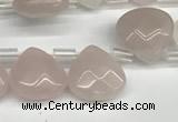 CTR600 Top drilled 10*10mm faceted briolette rose quartz beads