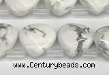 CTR603 Top drilled 10*10mm faceted briolette white howlite beads