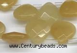 CTR635 Top drilled 13*13mm faceted briolette yellow aventurine beads