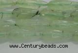 CTR72 15.5 inches 6*16mm faceted teardrop green rutilated quartz beads