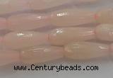CTR84 15.5 inches 6*16mm faceted teardrop peach stone beads