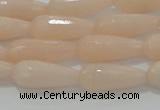 CTR96 15.5 inches 8*20mm faceted teardrop pink aventurine beads