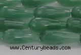 CTR97 15.5 inches 8*20mm faceted teardrop green aventurine beads