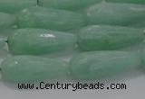 CTR98 15.5 inches 8*20mm faceted teardrop jade gemstone beads