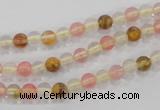 CTS01 15.5 inches 4mm round tigerskin glass beads wholesale