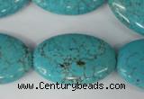 CTU1896 15.5 inches 20*30mm oval imitation turquoise beads