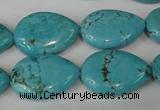 CTU1905 15.5 inches 18*25mm flat teardrop imitation turquoise beads