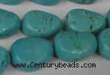 CTU1910 15.5 inches 18*22mm freefrom imitation turquoise beads