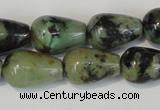 CTU2465 15.5 inches 7*10mm teardrop African turquoise beads wholesale