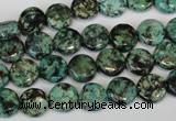 CTU490 15.5 inches 10mm flat round African turquoise beads wholesale