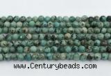 CTU518 15.5 inches 6mm faceted round African turquoise beads wholesale