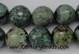 CTU556 15.5 inches 16mm faceted round African turquoise beads