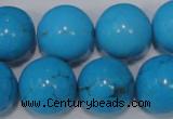 CTU827 15.5 inches 18mm round dyed turquoise beads wholesale