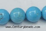 CTU881 15.5 inches 18mm round dyed turquoise beads wholesale