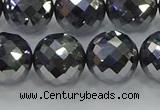 CTZ615 15.5 inches 14mm faceted round terahertz beads wholesale