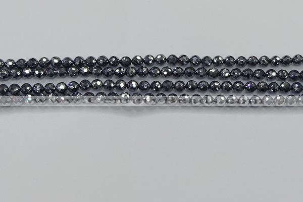 CTZ620 15.5 inches 4mm faceted round terahertz beads wholesale