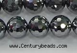 CTZ622 15.5 inches 8mm faceted round terahertz beads wholesale