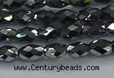 CTZ646 15.5 inches 5*8mm faceted rice terahertz beads wholesale
