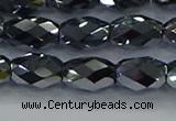 CTZ649 15.5 inches 8*12mm faceted rice terahertz beads wholesale