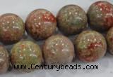 CUG106 15.5 inches 16mm round Chinese unakite beads wholesale