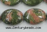 CUG62 16 inches 18*25mm oval natural unakite gemstone beads wholesale