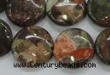 CUJ01 15.5 inches 20mm flat round autumn jasper gemstone beads