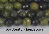CUJ101 15.5 inches 6mm faceted round African green autumn jasper beads