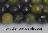 CUJ102 15.5 inches 8mm faceted round African green autumn jasper beads