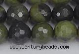 CUJ104 15.5 inches 12mm faceted round African green autumn jasper beads