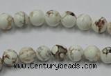 CWB310 15.5 inches 4mm round howlite turquoise beads wholesale