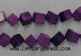 CWB762 15.5 inches 6*6mm cube howlite turquoise beads wholesale