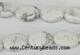 CWB85 15.5 inches 13*18mm oval natural white howlite beads