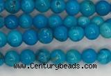 CWB856 15.5 inches 3mm round howlite turquoise beads wholesale