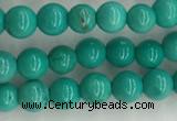 CWB863 15.5 inches 4mm round howlite turquoise beads wholesale