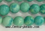 CWB875 15.5 inches 4mm round howlite turquoise beads wholesale
