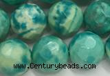 CWB882 15.5 inches 8mm round faceted howlite turquoise beads