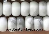 CWB918 15.5 inches 5*8mm rondelle white howlite turquoise beads